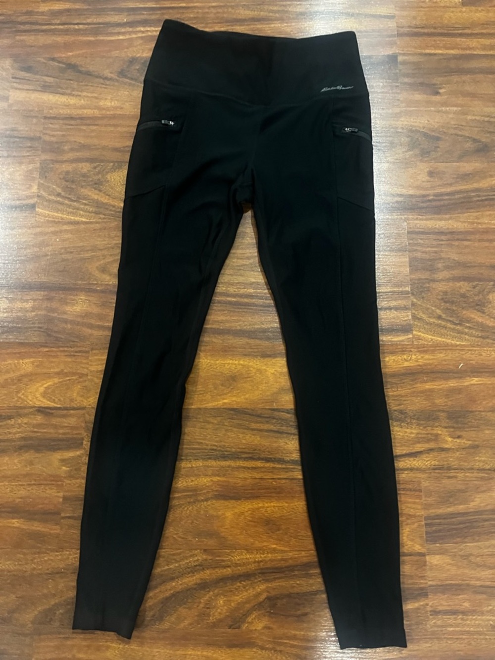 Eddie Bauer Black High-Waist Leggings with Zip Pockets